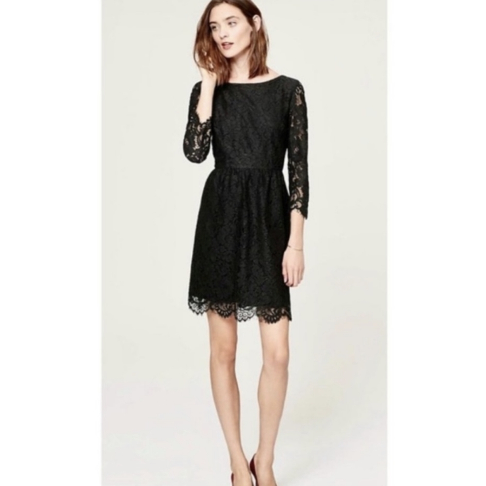 Loft Black Lace Dress